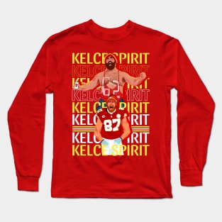 Travis Kelce x Jason Kelce Spirit - Red Long Sleeve T-Shirt